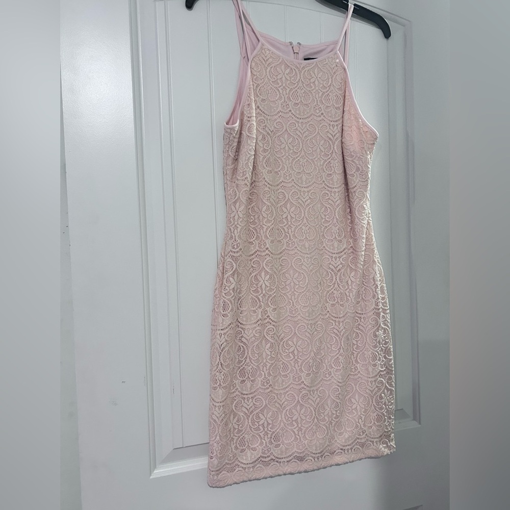 Guess Blush Pink Lace Sleeveless Dress